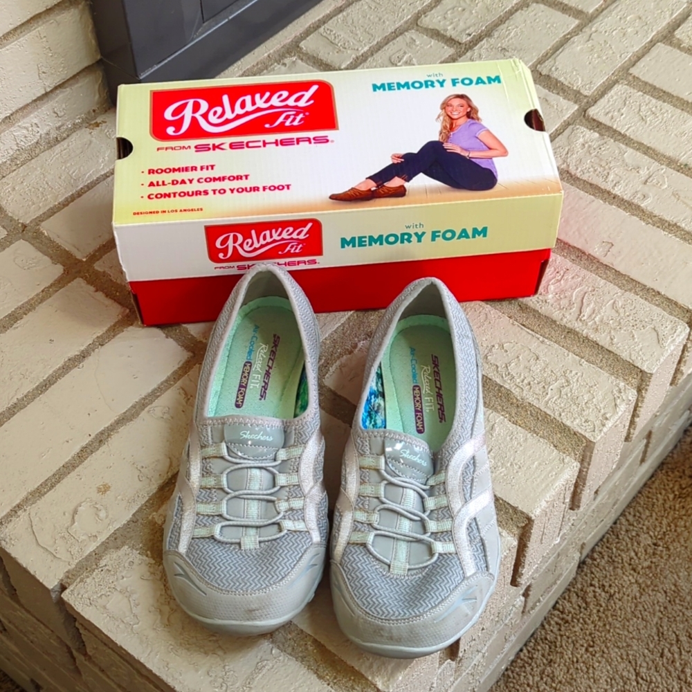 Skechers Relaxed Fit Memory Foam Slip Ons